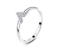 Arrowhead Sparkling CZ Silver Ring NSR-2804